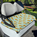Giraffe With Glasses Pattern Print Golf Cart Seat Cover
