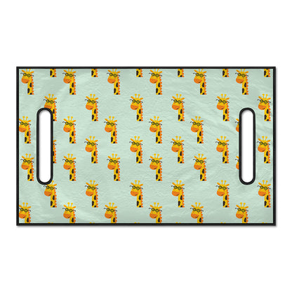 Giraffe With Glasses Pattern Print Golf Cart Seat Cover