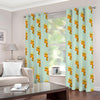 Giraffe With Glasses Pattern Print Grommet Curtains