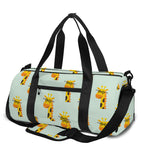 Giraffe With Glasses Pattern Print Gym Bag