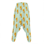 Giraffe With Glasses Pattern Print Hammer Pants