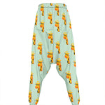 Giraffe With Glasses Pattern Print Hammer Pants