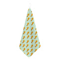 Giraffe With Glasses Pattern Print Hand Towel