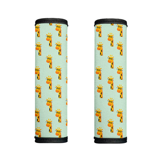 Giraffe With Glasses Pattern Print Handle Covers