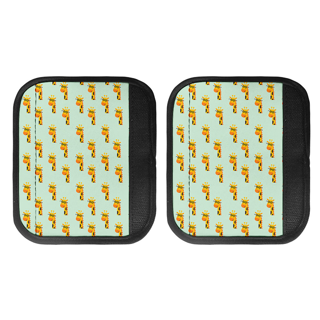 Giraffe With Glasses Pattern Print Handle Covers
