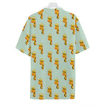 Giraffe With Glasses Pattern Print Hawaiian Shirt