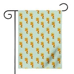 Giraffe With Glasses Pattern Print House Flag