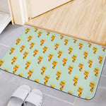 Giraffe With Glasses Pattern Print Indoor Door Mat