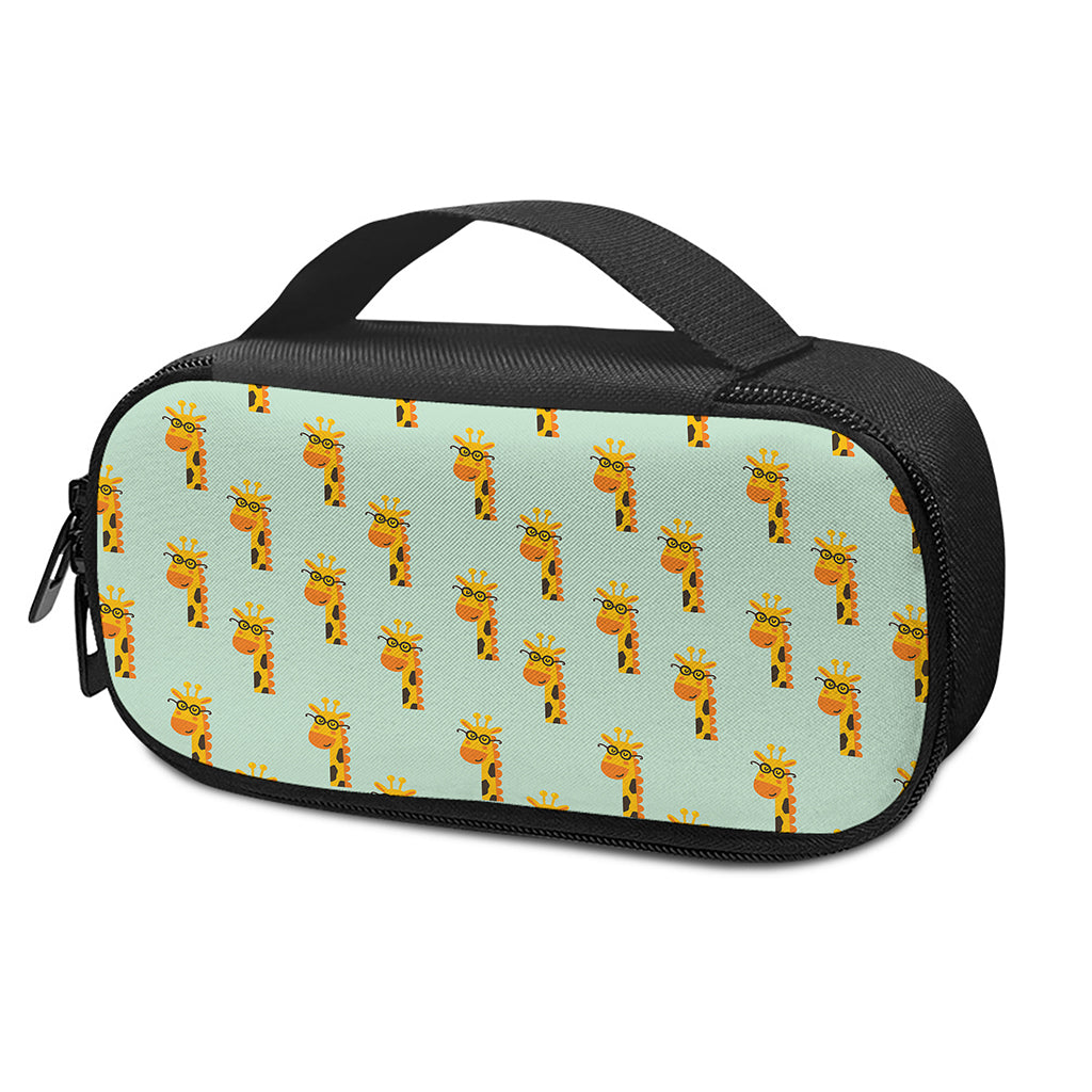Giraffe With Glasses Pattern Print Insulin Cooler Travel Case