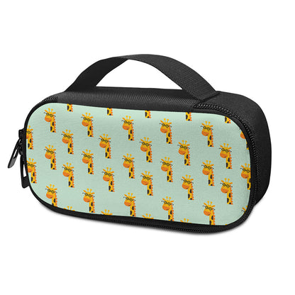 Giraffe With Glasses Pattern Print Insulin Cooler Travel Case