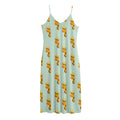 Giraffe With Glasses Pattern Print Jersey Midi Cami Dress