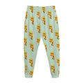 Giraffe With Glasses Pattern Print Jogger Pants