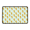 Giraffe With Glasses Pattern Print Kitchen Mat