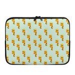 Giraffe With Glasses Pattern Print Laptop Sleeve