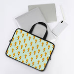 Giraffe With Glasses Pattern Print Laptop Sleeve With Handle
