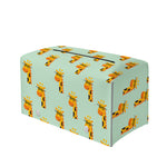 Giraffe With Glasses Pattern Print Leather Tissue Box Cover