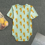 Giraffe With Glasses Pattern Print Men's Bodysuit