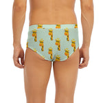 Giraffe With Glasses Pattern Print Men's Briefs