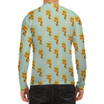 Giraffe With Glasses Pattern Print Men's Long Sleeve Rash Guard