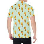 Giraffe With Glasses Pattern Print Men's Shirt