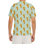 Giraffe With Glasses Pattern Print Men's Short Sleeve Rash Guard
