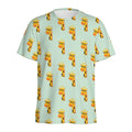 Giraffe With Glasses Pattern Print Men's Athletic T-Shirt