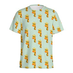 Giraffe With Glasses Pattern Print Men's Sports T-Shirt