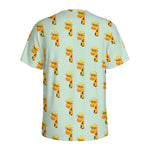 Giraffe With Glasses Pattern Print Men's Sports T-Shirt