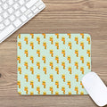Giraffe With Glasses Pattern Print Mouse Pad