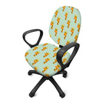 Giraffe With Glasses Pattern Print Office Chair Cover