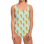 Giraffe With Glasses Pattern Print One Piece Swimsuit