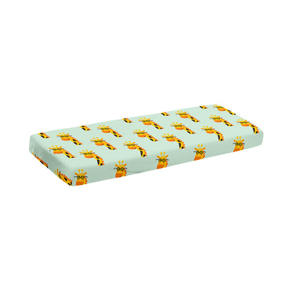Giraffe With Glasses Pattern Print Piano Keyboard Cover