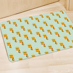 Giraffe With Glasses Pattern Print Polyester Doormat