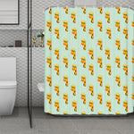 Giraffe With Glasses Pattern Print Polyester Shower Curtain