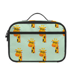 Giraffe With Glasses Pattern Print Portable Lunch Bag