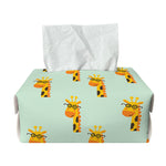 Giraffe With Glasses Pattern Print Rectangle Tissue Box Cover