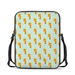 Giraffe With Glasses Pattern Print Rectangular Crossbody Bag