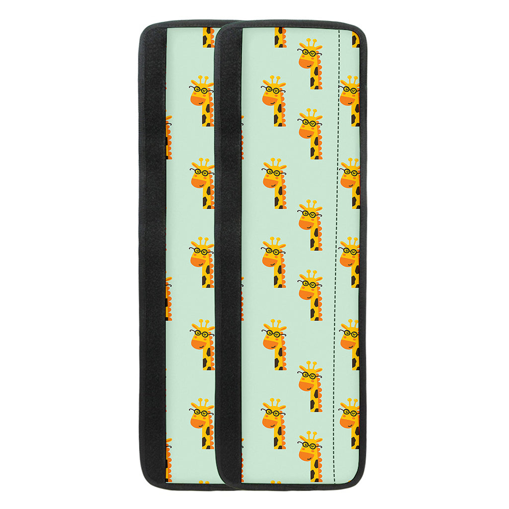 Giraffe With Glasses Pattern Print Refrigerator Handle Covers