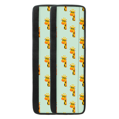 Giraffe With Glasses Pattern Print Refrigerator Handle Covers