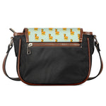 Giraffe With Glasses Pattern Print Saddle Bag