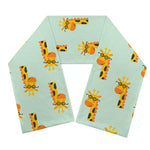 Giraffe With Glasses Pattern Print Scarf