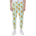 Giraffe With Glasses Pattern Print Joggers
