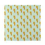 Giraffe With Glasses Pattern Print Silk Bandana
