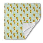 Giraffe With Glasses Pattern Print Silk Bandana