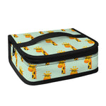Giraffe With Glasses Pattern Print Small Lunch Bag