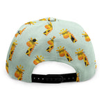 Giraffe With Glasses Pattern Print Snapback Cap