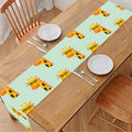 Giraffe With Glasses Pattern Print Table Runner