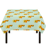 Giraffe With Glasses Pattern Print Tablecloth