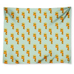 Giraffe With Glasses Pattern Print Tapestry