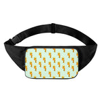 Giraffe With Glasses Pattern Print Waist Bag